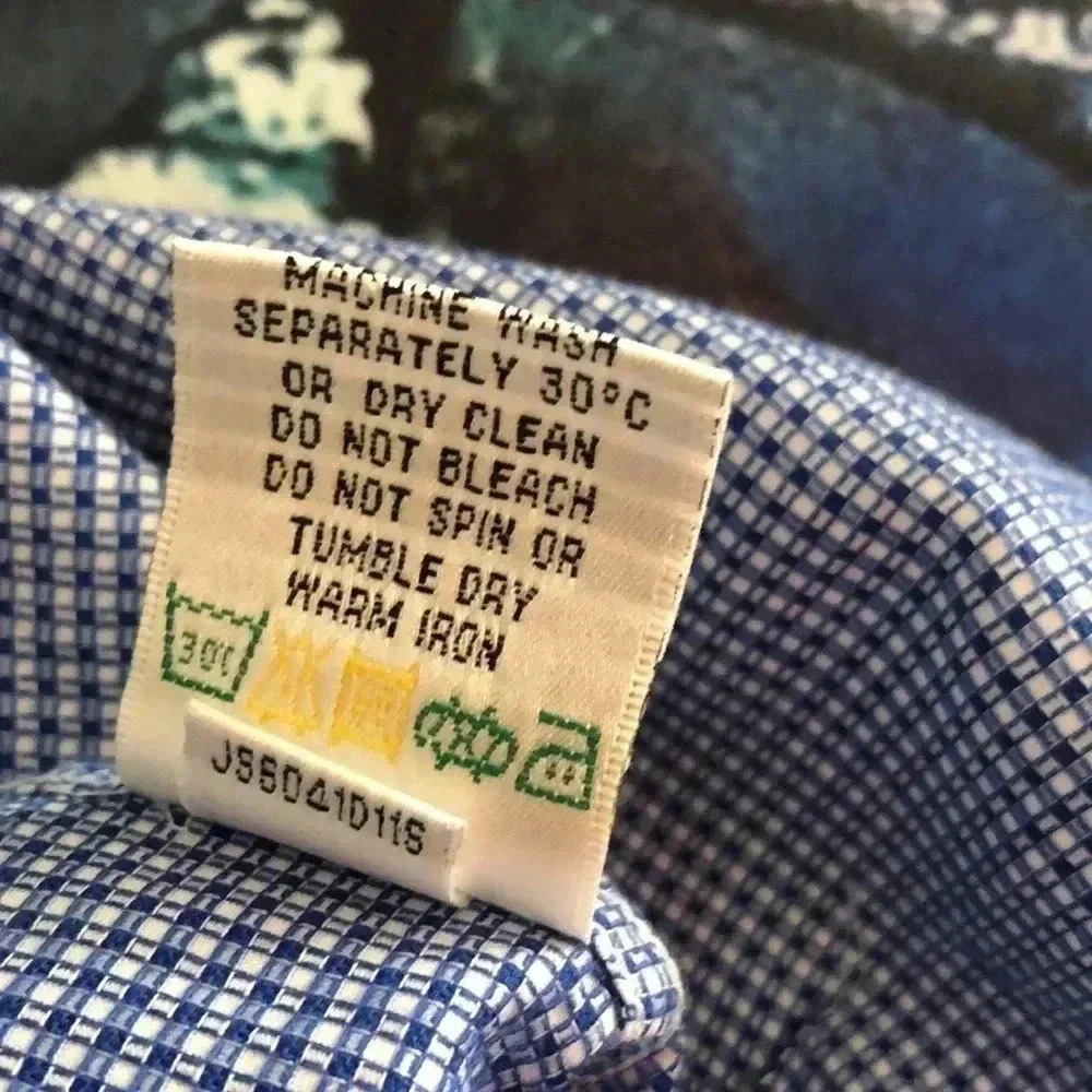 Bugatchi men’s dress shirt button up 17/34/35 blue and white - Picture 5 of 14
